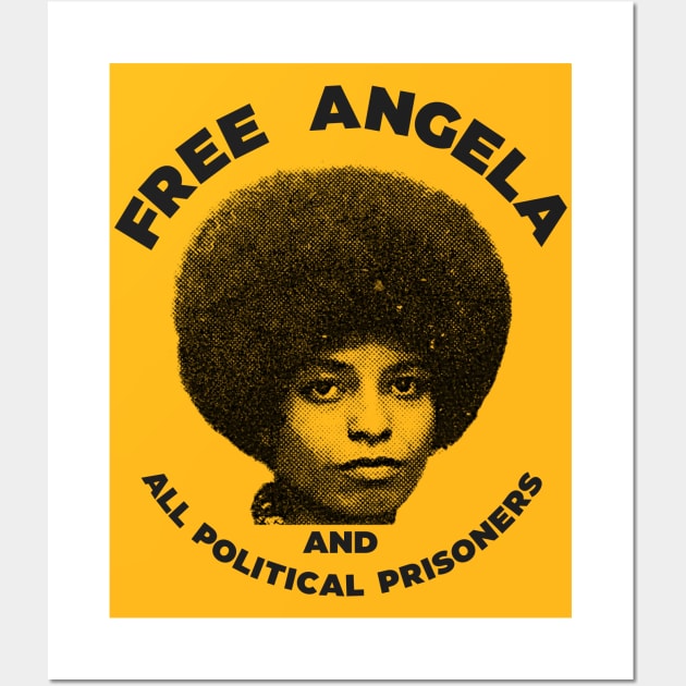 Free Angela Davis // Civil Rights Warrior Tribute Wall Art by darklordpug